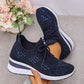🎁2026 Nieuw binnen 60% KORTING💥👟 ✨Ademende Mesh Sneakers Met Strass: Fijn Voor De Zomer, Mooi Voor Elke Outfit!