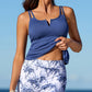 Tweeledig Tankini-Set met Buikcontrole