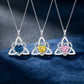 BirthsHalsketting met geboortesteen, Keltische drievoudsknoop en hartje ✨ Hanger in de vorm van een hartje met Keltische drievoudsknoop en geboortesteentone Celtic Trinity Knot Heart Necklace✨ Heart Shape Celtic Trinity Knot Birthstone Pendant
