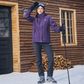 3-in-1 waterproof winter coat, fleece-lined, two-piece suit, ski and hiking jacket with hood