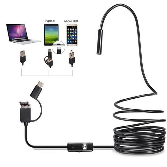 🎉50% KORTING!🔍3-in-1 Endoscoop📱Ultradunne 7 mm sonde, IP67 waterdicht, 6 LED’s & werkt op Android, Windows & USB🔧