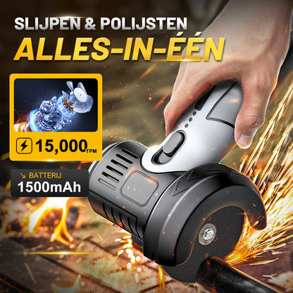 ⏳ 50% KORTING! ⏰ 12V Mini Haakse Slijper met Doorslijpschijf