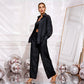 💕2025 HOT SALE💐Paillettenblazer en wijde broek voor dames (set van 3 stuks)