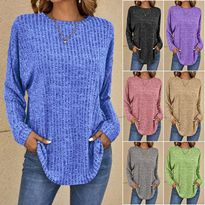 🌸Zachte Casual Top met Lange Mouwen – Tijdloze Pasvorm & Ultiem Comfort | Nu 50% Korting