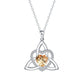 BirthsHalsketting met geboortesteen, Keltische drievoudsknoop en hartje ✨ Hanger in de vorm van een hartje met Keltische drievoudsknoop en geboortesteentone Celtic Trinity Knot Heart Necklace✨ Heart Shape Celtic Trinity Knot Birthstone Pendant