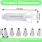 🎂🛒 -50% ! 🍰 Kit Pistolet à Décorer les Gâteaux en Inox – Set Complet avec 18 Embouts & Douilles – Décorez l’Intérieur & l’Extérieur.