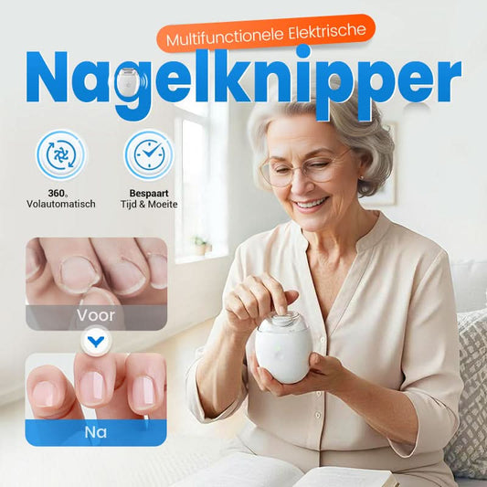 💅 Universele automatische nagelvijl – Geschikt voor volwassenen en kinderen | Koop er twee, krijg er één gratis! ✨ Tijdelijke aanbieding: 50% korting! 🎁