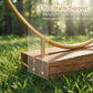 📢📢50% KORTING!! ⏰ Gouden decoratiehoepel met houten standaard