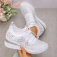 🎁2026 Nieuw binnen 60% KORTING💥👟 ✨Ademende Mesh Sneakers Met Strass: Fijn Voor De Zomer, Mooi Voor Elke Outfit!