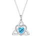BirthsHalsketting met geboortesteen, Keltische drievoudsknoop en hartje ✨ Hanger in de vorm van een hartje met Keltische drievoudsknoop en geboortesteentone Celtic Trinity Knot Heart Necklace✨ Heart Shape Celtic Trinity Knot Birthstone Pendant
