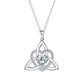 BirthsHalsketting met geboortesteen, Keltische drievoudsknoop en hartje ✨ Hanger in de vorm van een hartje met Keltische drievoudsknoop en geboortesteentone Celtic Trinity Knot Heart Necklace✨ Heart Shape Celtic Trinity Knot Birthstone Pendant