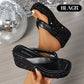 🎉2025 Nieuw binnenkomen - 51% UIT👠Dikzoolige, met lovertjes bedekte teenslippers voor dames