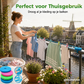 🏠✨ 50% KORTING! Draagbare Waslijn – Geen Boren, Snel Opgehangen & Overal Te Gebruiken 👕