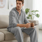 Heren 2-Delige Set: Losse Casual Top met Capuchon & Broek