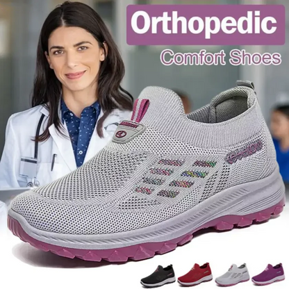 💟 -50%! 🌿 Orthopedische Schoenen – Drievoudige Voetboogondersteuning & Traagschuim – Massagezool voor Pijnverlichting 👣