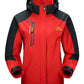 3-in-1 waterproof winter coat, fleece-lined, two-piece suit, ski and hiking jacket with hood