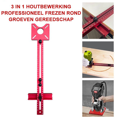 ⏳ 50% KORTING! ⏰ 3 in 1 Houtbewerking Professioneel Frezen Rond Groeven Gereedschap