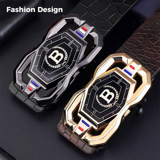 🐊Leren riem voor heren met een elegant krokodillenleerpatroon, voorzien van een automatische gesp en gemaakt van rundleer.