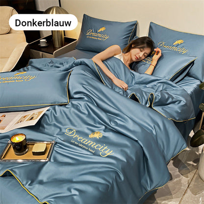 🎁Bereid je voor op de zomer - Wasbare Koelende❄️4-delige Beddengoedset🛏️