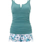 Tweeledig Tankini-Set met Buikcontrole