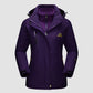 3-in-1 waterproof winter coat, fleece-lined, two-piece suit, ski and hiking jacket with hood