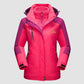 3-in-1 waterproof winter coat, fleece-lined, two-piece suit, ski and hiking jacket with hood