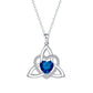 BirthsHalsketting met geboortesteen, Keltische drievoudsknoop en hartje ✨ Hanger in de vorm van een hartje met Keltische drievoudsknoop en geboortesteentone Celtic Trinity Knot Heart Necklace✨ Heart Shape Celtic Trinity Knot Birthstone Pendant