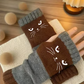 🐱 Black Friday: 40% korting! Leuke gebreide kattenhandschoenen voor dames – Warme handen, vrije vingers & schattig borduurwerk 🧶🧤