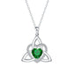 BirthsHalsketting met geboortesteen, Keltische drievoudsknoop en hartje ✨ Hanger in de vorm van een hartje met Keltische drievoudsknoop en geboortesteentone Celtic Trinity Knot Heart Necklace✨ Heart Shape Celtic Trinity Knot Birthstone Pendant