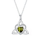 BirthsHalsketting met geboortesteen, Keltische drievoudsknoop en hartje ✨ Hanger in de vorm van een hartje met Keltische drievoudsknoop en geboortesteentone Celtic Trinity Knot Heart Necklace✨ Heart Shape Celtic Trinity Knot Birthstone Pendant