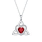 BirthsHalsketting met geboortesteen, Keltische drievoudsknoop en hartje ✨ Hanger in de vorm van een hartje met Keltische drievoudsknoop en geboortesteentone Celtic Trinity Knot Heart Necklace✨ Heart Shape Celtic Trinity Knot Birthstone Pendant