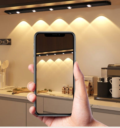 🚪 LED-kastverlichting met bewegingssensor – 3 kleurtemperaturen, dimbaar, oplaadbaar via USB, magnetisch.✨