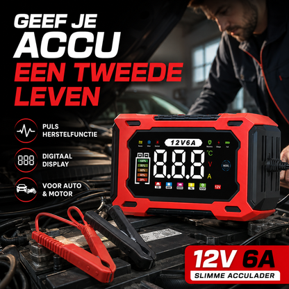 🔋 Gooi je oude accu nog niet weg! Deze slimme 12V-lader met pulsherstel blaast zwakke accu's nieuw leven in – met digitaal display. 50% KORTING!