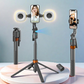 360° automatisch meebewegend telefoonstatief met invullicht, 4-assige beeldstabilisatie voor livestreaming en video-opnames