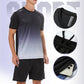 🔥🎁Heren-Trackpak Loose-Fit Sneldrogend Atletisch T-shirt & Korte Broek