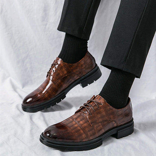 🔥🔥Chaussures en cuir d'affaires décontractées à imprimé crocodile pour hommes