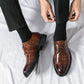 🔥🔥Chaussures en cuir d'affaires décontractées à imprimé crocodile pour hommes
