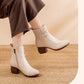 Bottes en cuir chaud vintage pour femmes