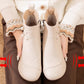 Bottes en cuir chaud vintage pour femmes