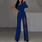 🎁Jumpsuits met één schouder en uitlopende schouderstukken van mesh