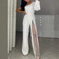🎁Jumpsuits met één schouder en uitlopende schouderstukken van mesh