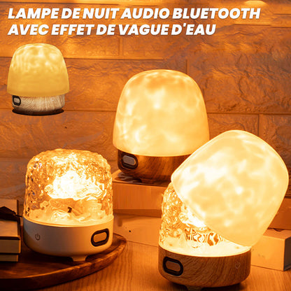 Lampe de Nuit Audio Bluetooth avec Effet de Vague d'Eau