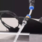 Support pour meuleuse d'angle pour coupe de chanfreins à 45° sur carrelage