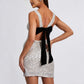 Christmas Sale-50% OFF🎅Sexy Sequins Backless Bow Dress