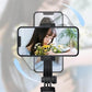 360° automatisch meebewegend telefoonstatief met invullicht, 4-assige beeldstabilisatie voor livestreaming en video-opnames