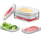 🔥50% korting🔥3 Layer Reusable Food Storage Containers with Lid Clear Fridge Crisper