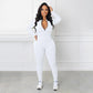 Effen kleur half rits naadloze jumpsuit