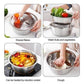 🥗✨ 50% KORTING – Multifunctionele RVS Keukenschaal – Snijden, Wassen en Mengen met Eén Slimme Tool