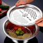 🥗✨ 50% KORTING – Multifunctionele RVS Keukenschaal – Snijden, Wassen en Mengen met Eén Slimme Tool