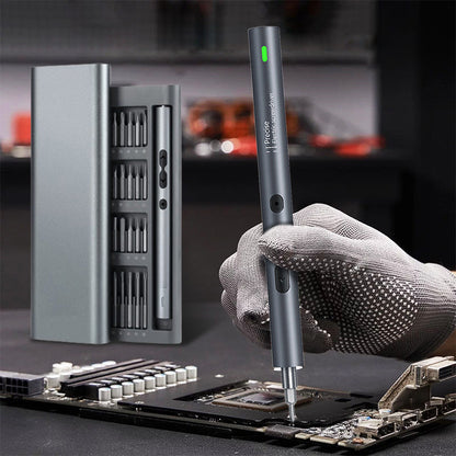 Mini-precisie-schroevendraaierset met multifunctionele bits en LED-lampjes